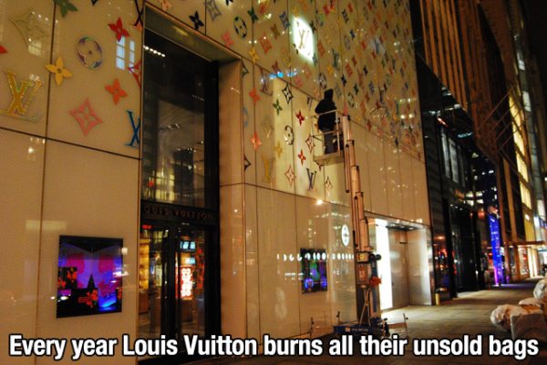 louis vuitton burning - Every year Louis Vuitton burns all their unsold bags