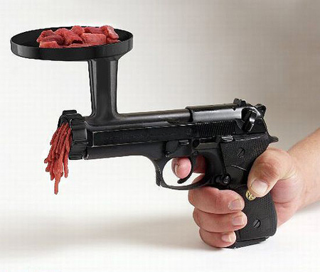 creative product meat grinder gun
