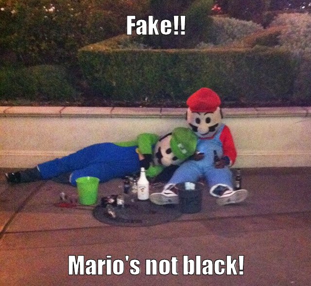 Mario's not black.