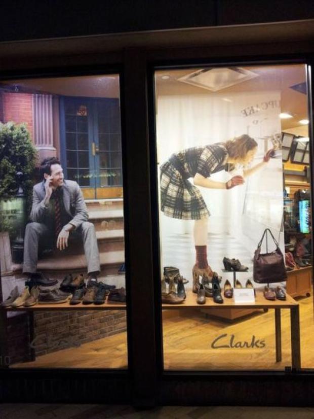 display window - Icvl Clarks