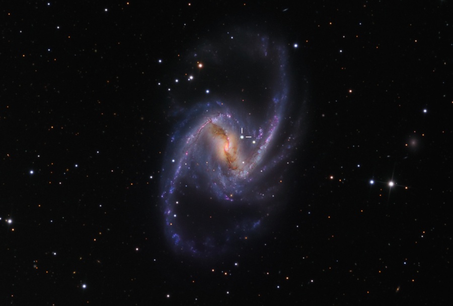 NGC 1365: Majestic Spiral with Supernova
