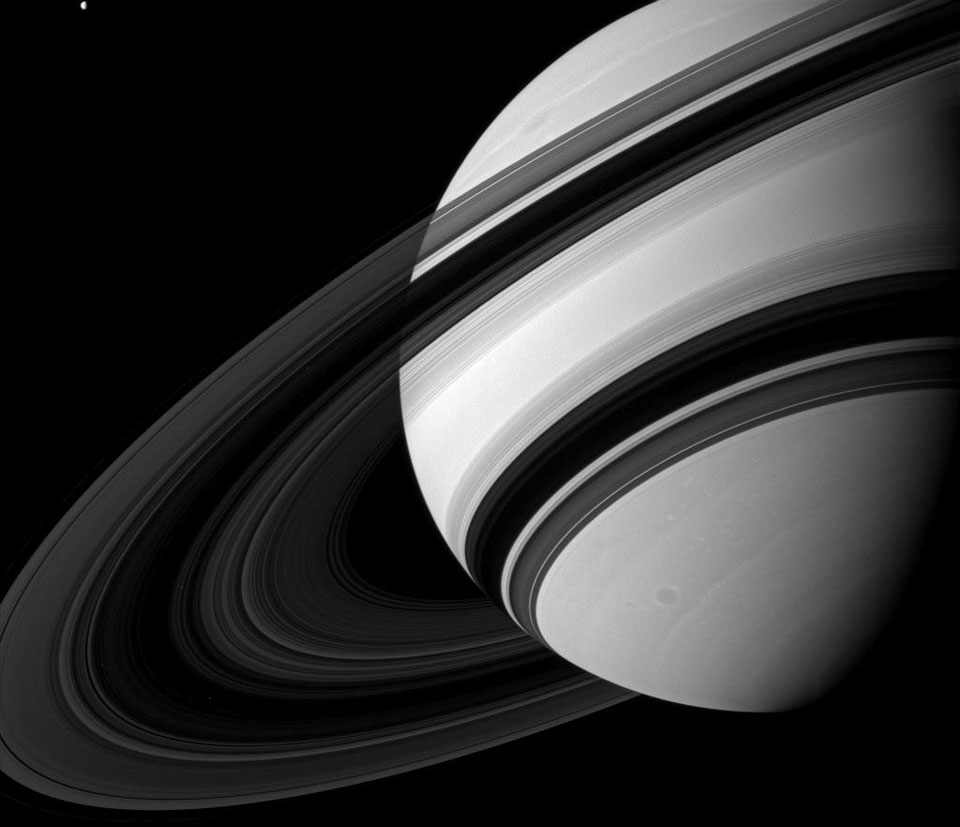 Saturn's Rings from the Dark Side