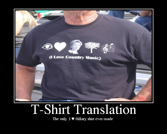 The only  I  Hillary shirt ever made 