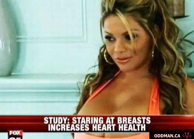 staring at breast increases heart health - Study Staring At Breasts Increases Heart Health Oddman.Can Fox