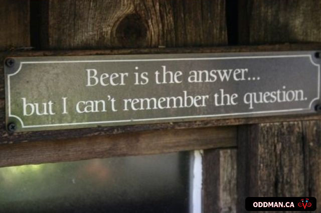 beer is the answer but i can t remember the question - Beer is the answer... but I can't remember the question. Oddman Cap