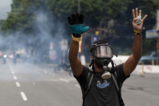 Caracas Venezuela. Students against SocialismCastro Communism.