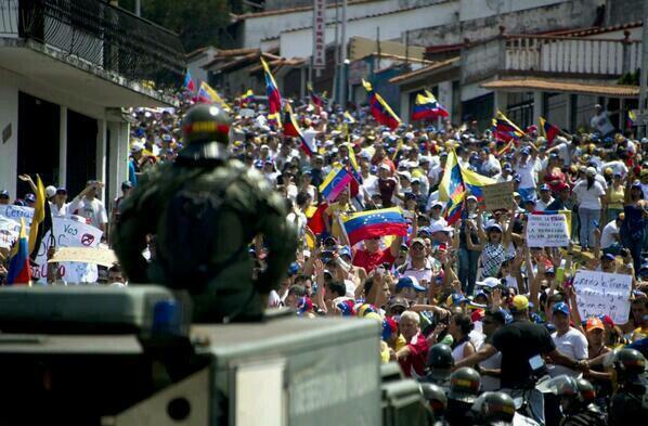 Pacific protesters being intimidated by Nicolas Maduro regime.