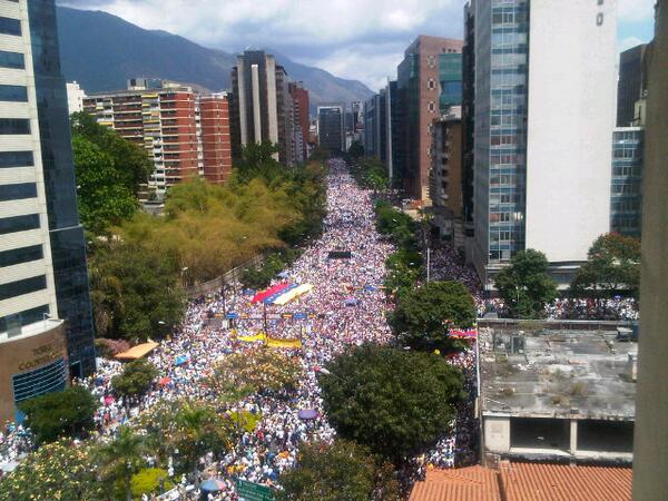 Pacific protest in Caracas, Venezuela.