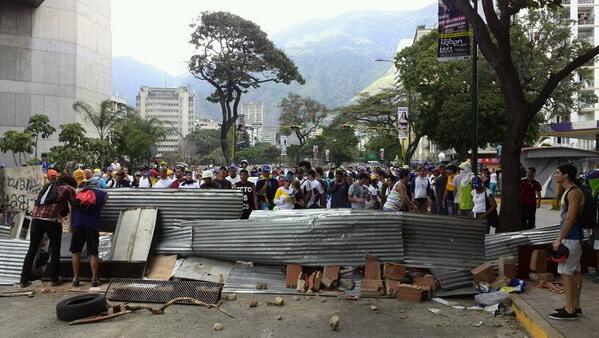 One of thousands of barricades that litter the country.
