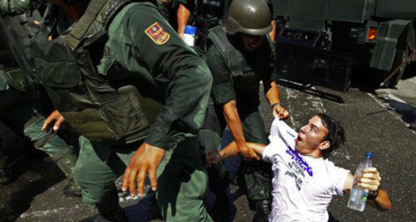 Student taken for protesting Nicolas Maduro