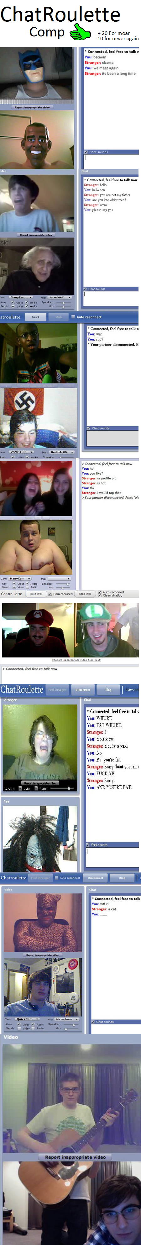 Just some of my favorite Chatroulette moments.
