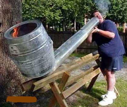 pipe made from a keg
