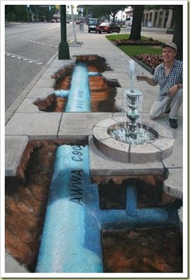 Amazing 3D Sidewalk Art