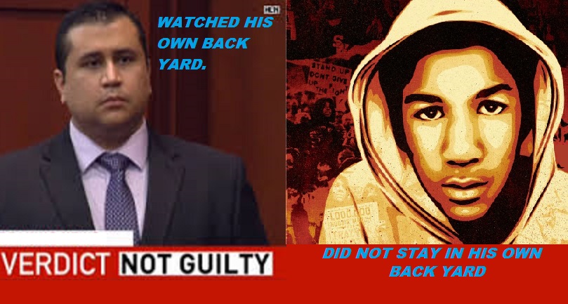 Zimmerman and Trayvon.