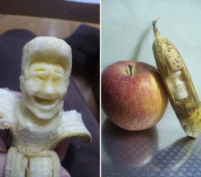 Creepy Sculptures Carved From Bananas...!!!