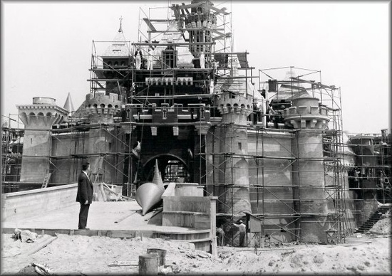 The construction of Disneyland.