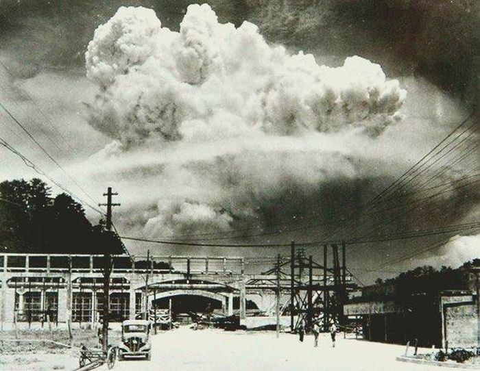 Nagasaki, 20 minutes after the atomic bombing in 1945.