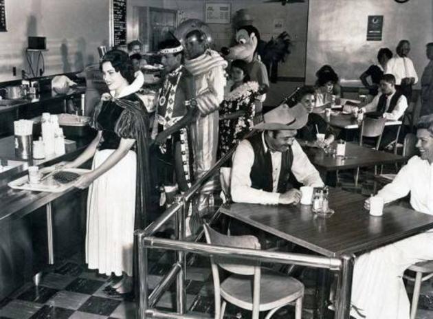 Disneyland employee cafeteria in 1961.