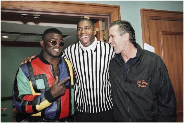 Lawrence Taylor, Magic Johnson and Pat Riley Date: March 1995