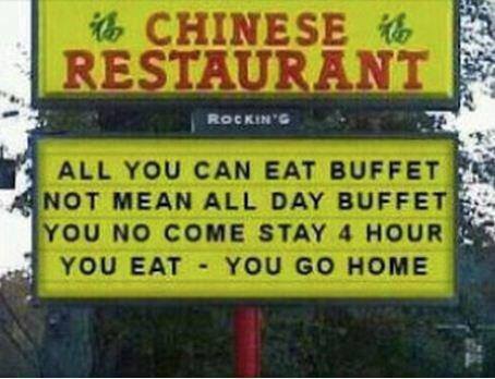 Chinese Buffet on the verge of bankruptcy in S. Georga
