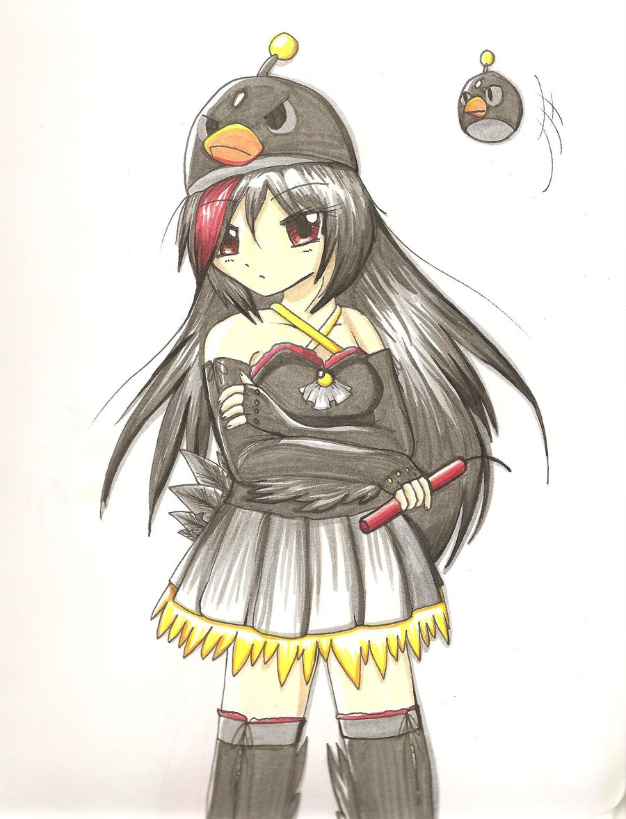 anime girl angry birds