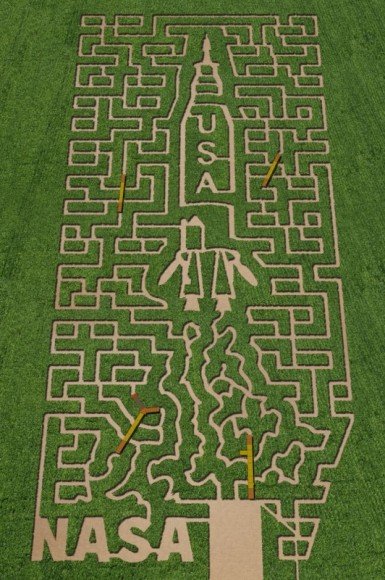 The "Space 7" Corn Mazes Created for Nasa