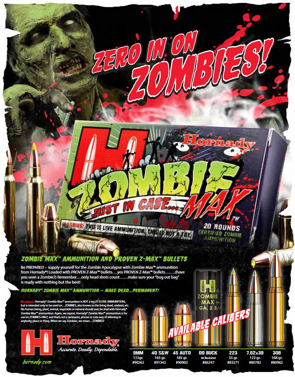 Hornady maker of real ammo has come up with a cleaver gimmick. Glowing green-tipped bullets!