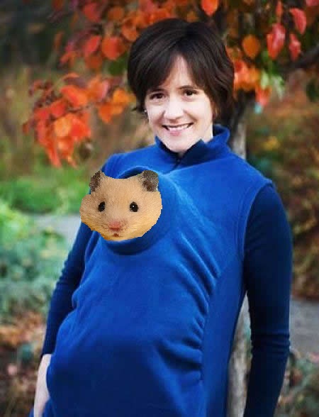 A lady and her baby Gerbil