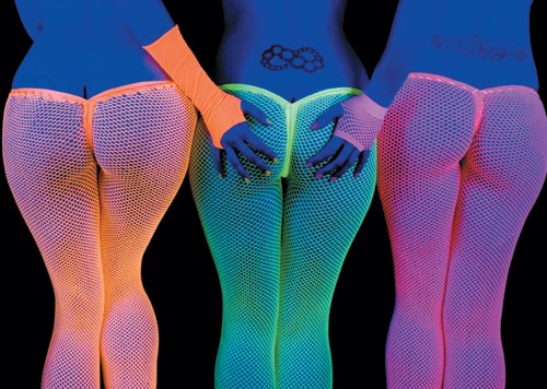 Neon stockings make everything better