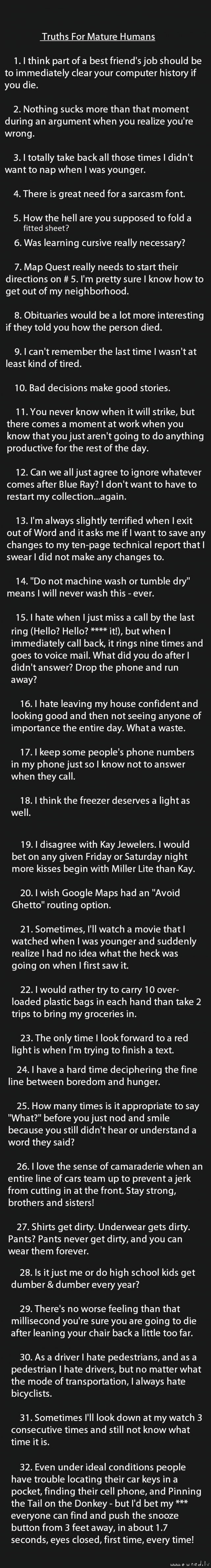 Some of these are so true and some are old as hell.  What do you think?