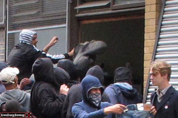 Riots And Looting Continues Across London #3 - Youths loot a Carhartt store in Hackney.