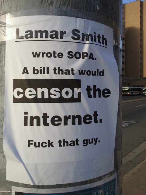 Scumbag author of SOPA Bill