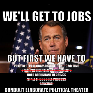 Boehner has kowtowed to the Tea Baggers out of fear of his own job in the House. His failure to lead is eroding our economy. He led the first gov shutdown and is aiming to lead the next.
