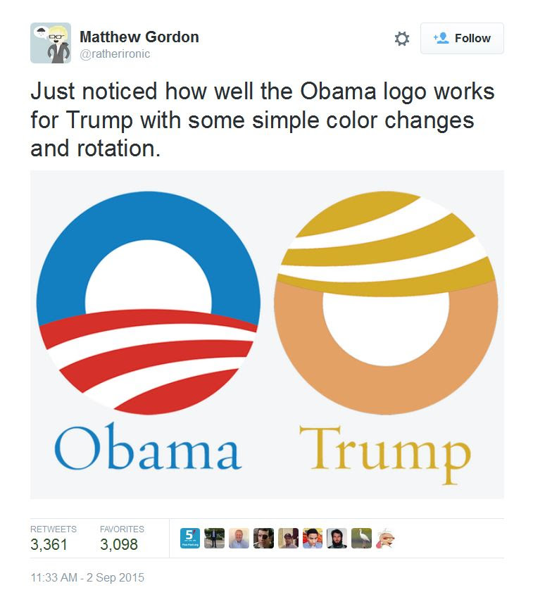The one comb bandit resorts to stealing Obama logo because it's free.