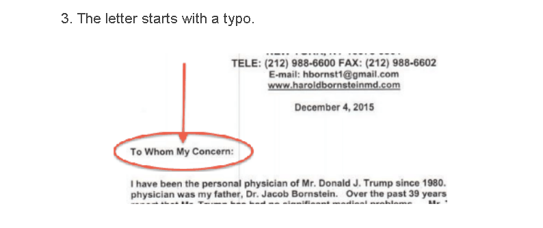 Drumpf Health Letter Released