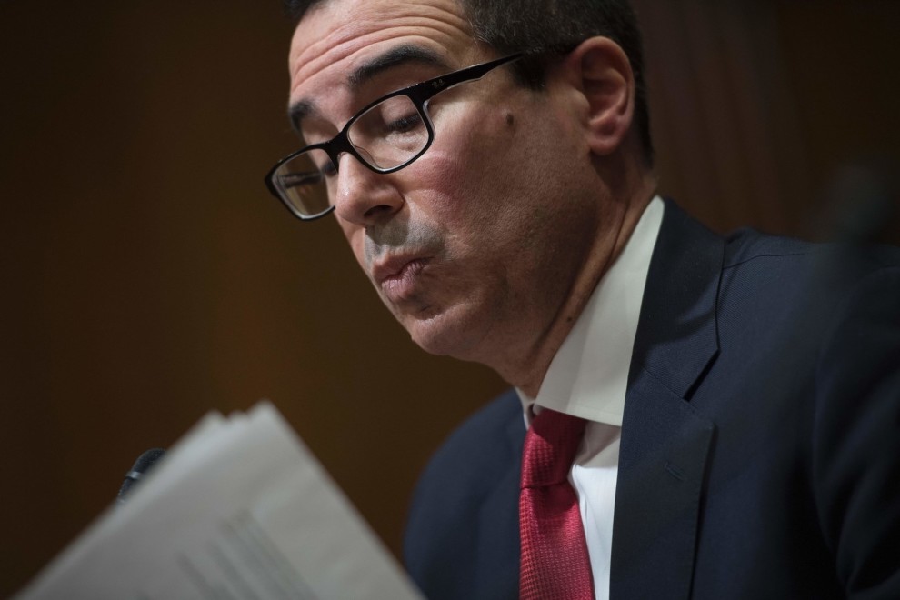 Mnuchin is Director of Investment Fund which hide$ hundred$ of million$ in Cayman Island & other offshore secret accounts to avoid paying taxes is unfit to be Treasury Secretary. Drumpf is creating his own gangsta'  government.