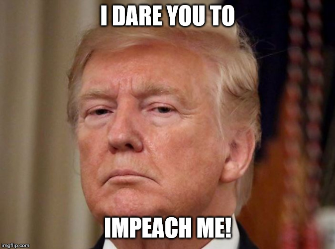 donald trump - I Dare You To Impeach Me! imgflip.com