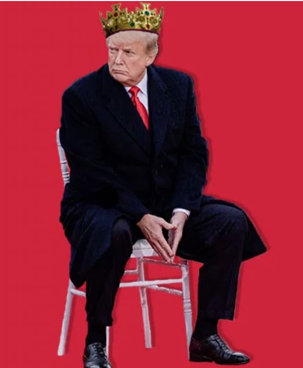 donald trump sitting on a chair
