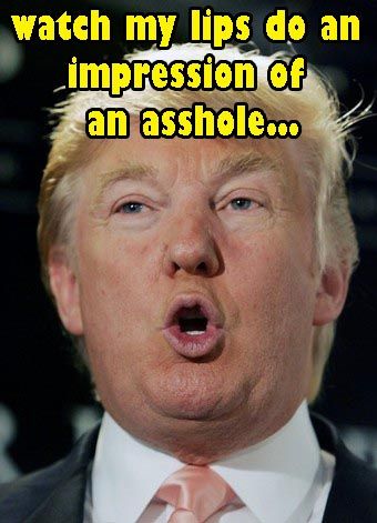 trump asshole mouth memes - watch my lips do an _impression of an asshole...