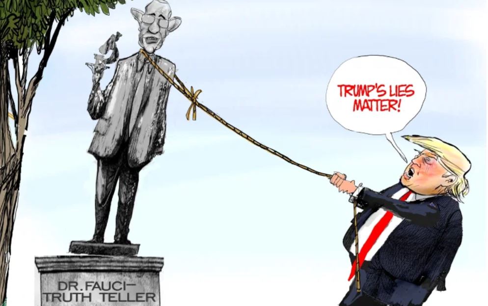 trump fauci cartoons - Trump'S Lies Matter! Dr. Fauci Truth Teller