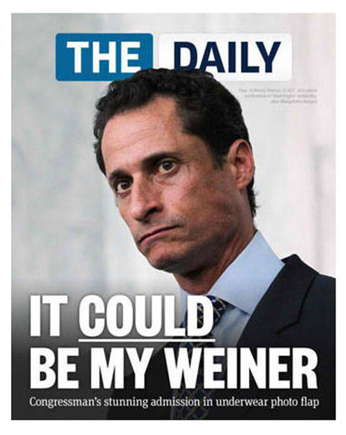 Funniest Anthony Weiner headlines