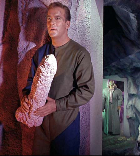 Does think about Spock when he's holding that?