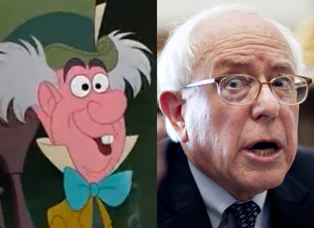 Sen. Bernie Sanders I-Vt.  The Mad Hatter Alice In Wonderland