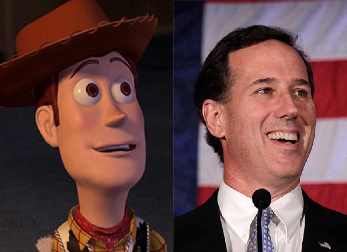 Former Sen. Rick Santorum R-Pa.  Woody Toy Story