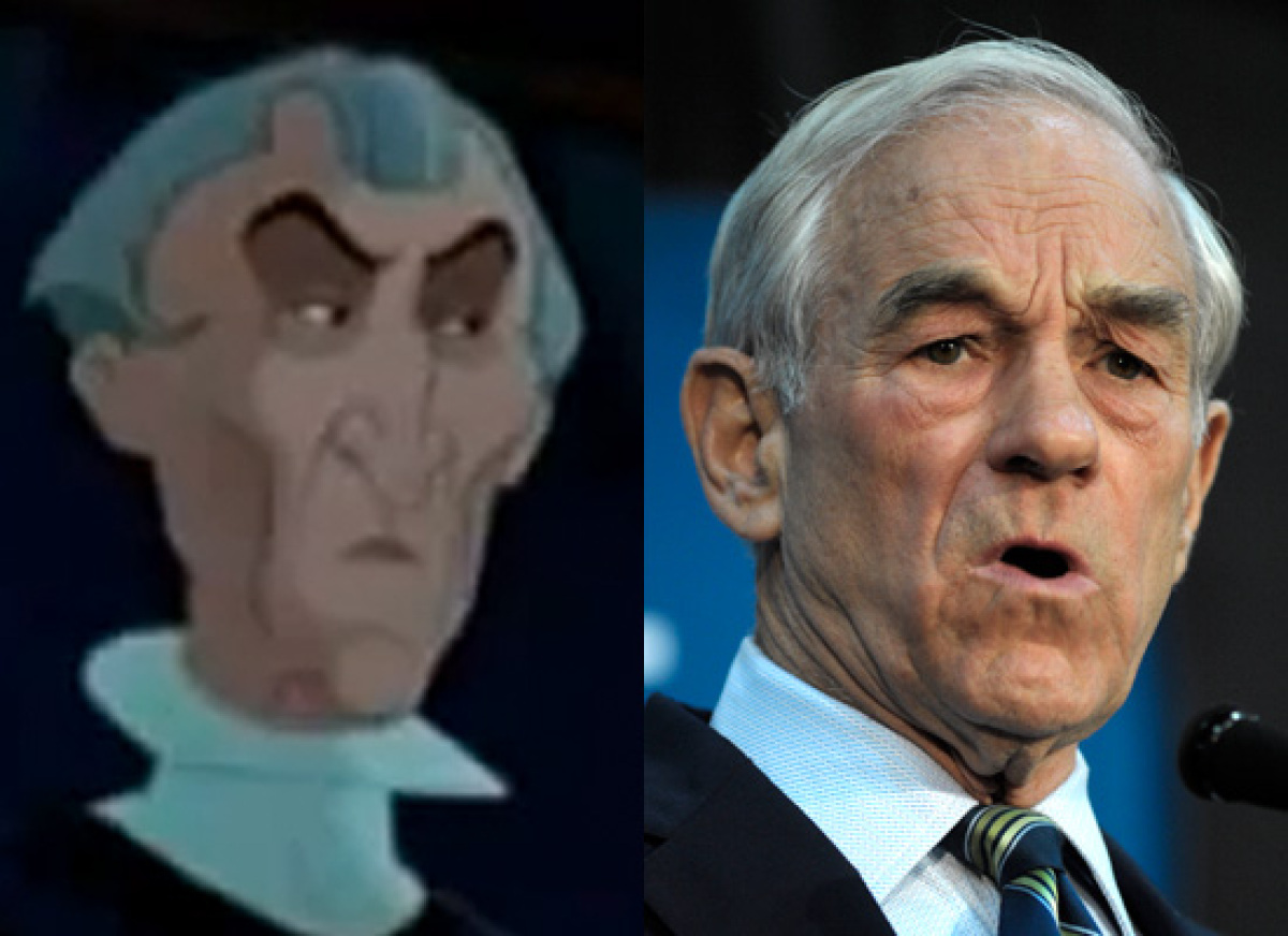 Rep. Ron Paul R-Texas  Claude Frollo The Hunchback of Notre Dame