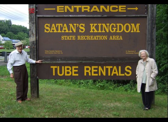 funny places names - Entrance Satan'S Kingdom State Recreation Area Tube Rentals