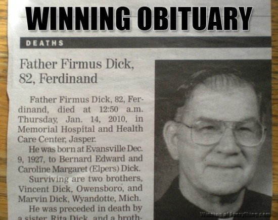 Weird Obituaries