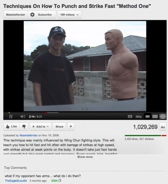 best racist comments - Techniques On How To Punch and Strike Fast "Method One" Maskdefender Subscribe 189 videos Ii 214 CC380p 7 Add to 1,029,269 3.463 kes, 601 Siros Uploaded by Maskdefender on This technique was mainly influenced by Wing Chun fighting s