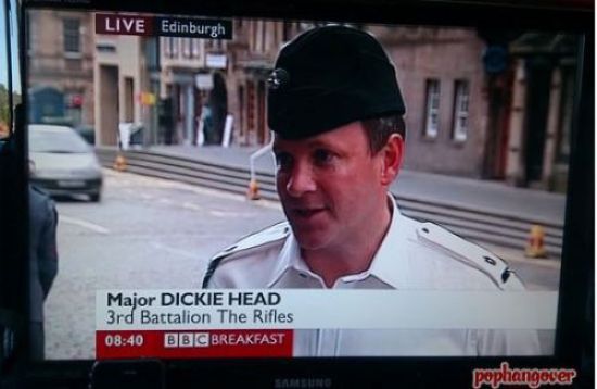 funny name worst - Live Edinburgh Major Dickie Head 3rd Battalion The Rifles Bbc Breakfast pophangover