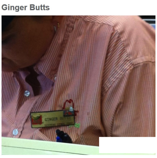 funny name sleeve - Ginger Butts Cincer